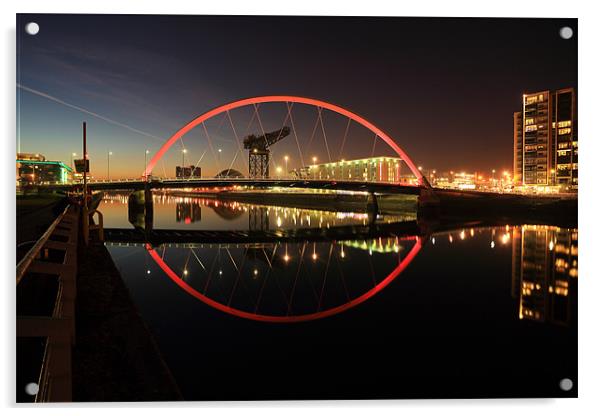 Glasgow Clyde Arc Bridge Acrylic by Grant Glendinning