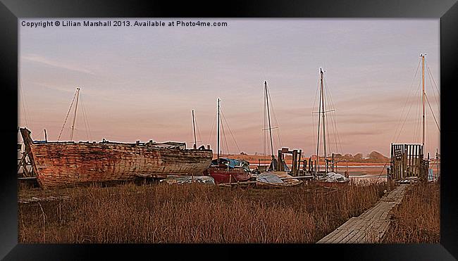 Skippool Creek. Framed Print by Lilian Marshall