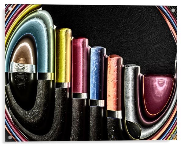 Coloured pencils Acrylic by andrew bowkett