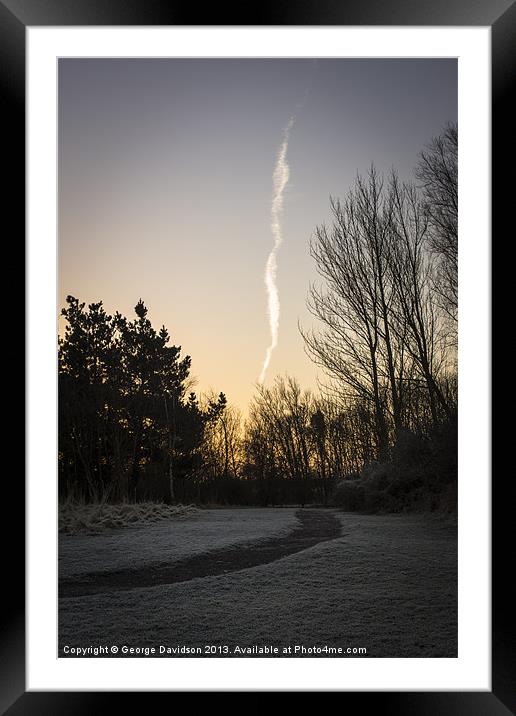 Contrail Framed Mounted Print by George Davidson