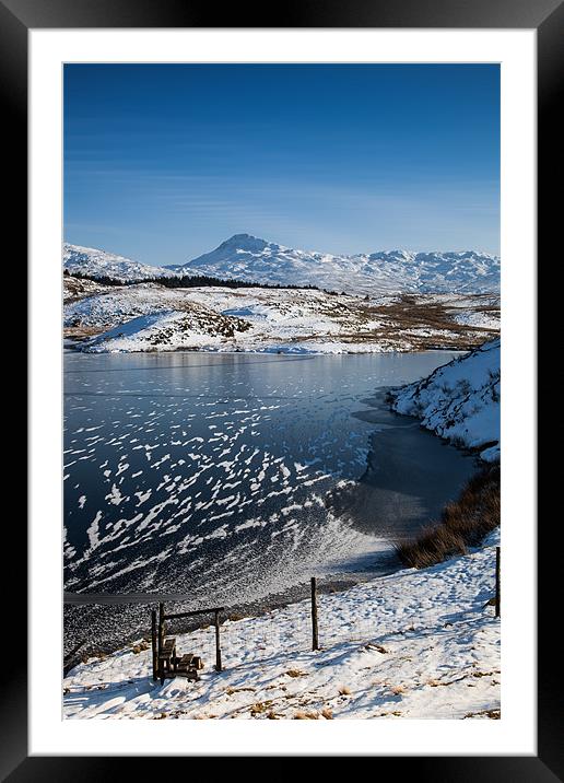 Frozen Lake Framed Mounted Print by Gail Johnson