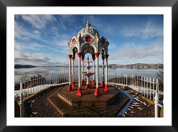 Newport Fountain Framed Mounted Print by Andrew Beveridge