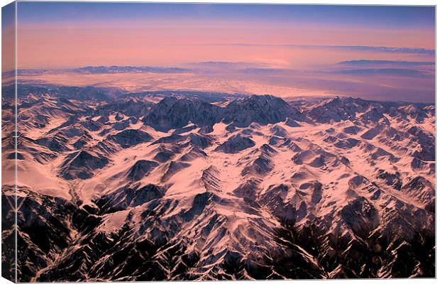 The Mountains of Khazakstan Canvas Print by Geoff Tydeman