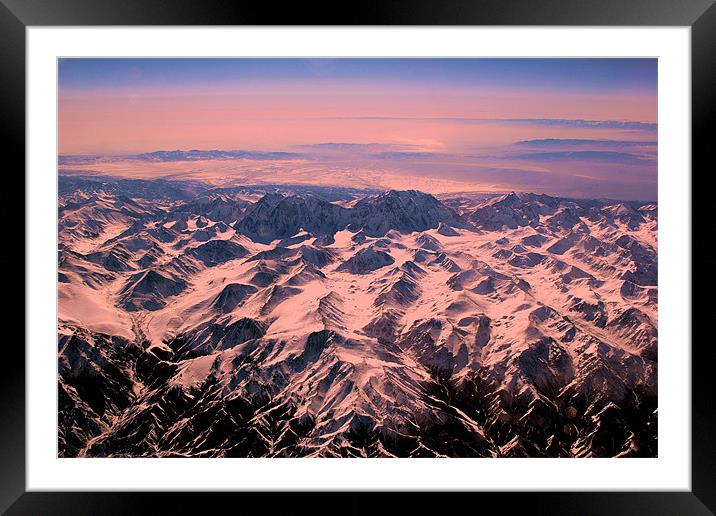 The Mountains of Khazakstan Framed Mounted Print by Geoff Tydeman