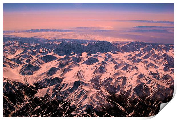 The Mountains of Khazakstan Print by Geoff Tydeman