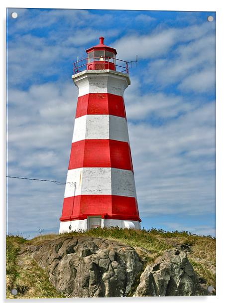 Brier Island (West) Lighthouse Acrylic by David Davies