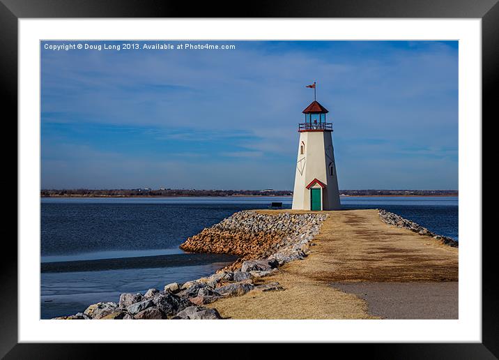 Lighthouse at East Wharf Framed Mounted Print by Doug Long