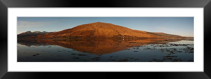 Evening reflections,Loch Eil. Framed Mounted Print by John Cameron