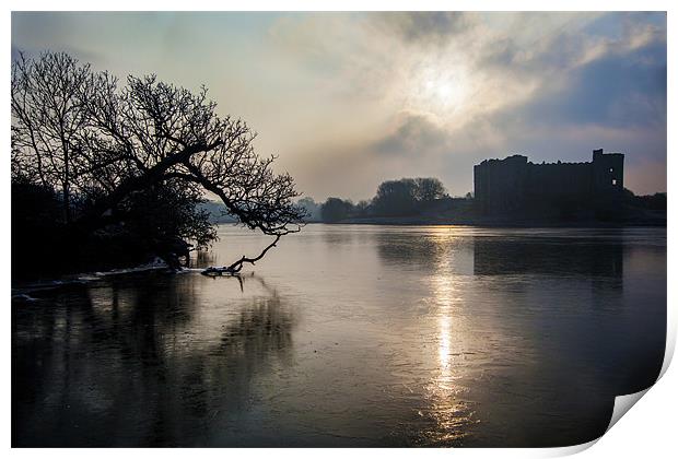 Carew Castle Early Morning Print by Simon West