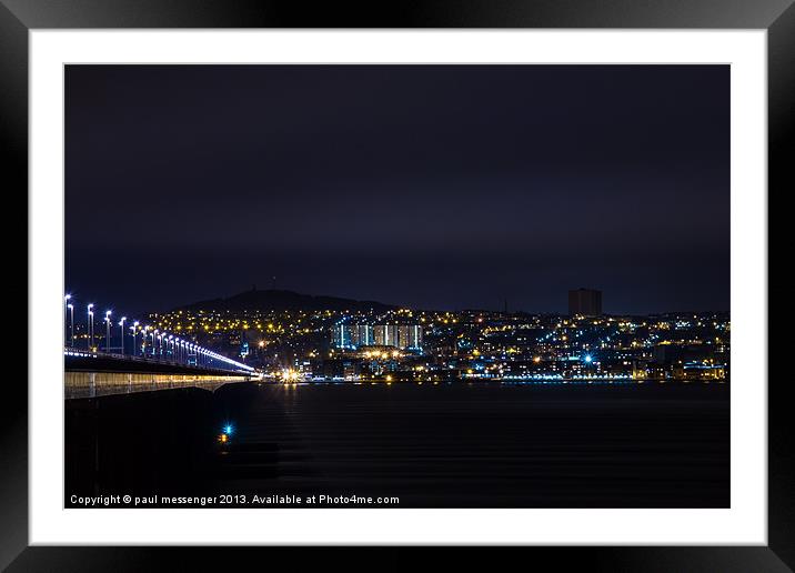 Dundee Night Framed Mounted Print by Paul Messenger
