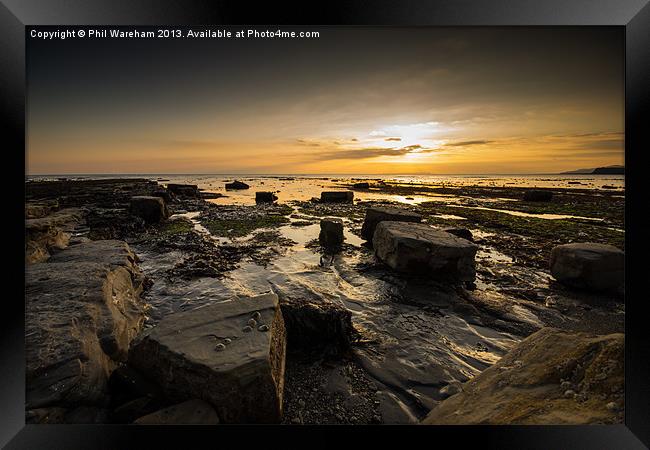 Low tide on the ledge Framed Print by Phil Wareham