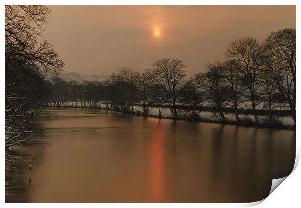 River Wharfe, Otley,Yorkshire. Print by Michael Holliday