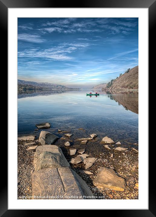 Llanberis Lake Framed Mounted Print by Adrian Evans