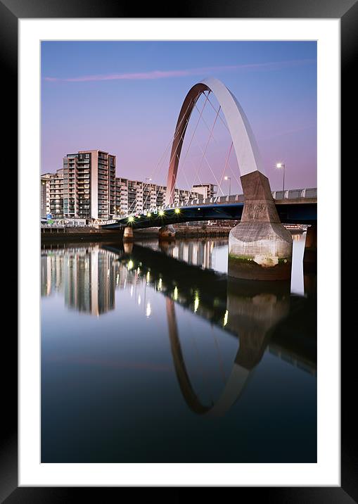 Clyde Arc Sunset Framed Mounted Print by Maria Gaellman