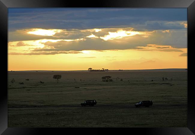 Sun rising over Serengeti Framed Print by Tony Murtagh