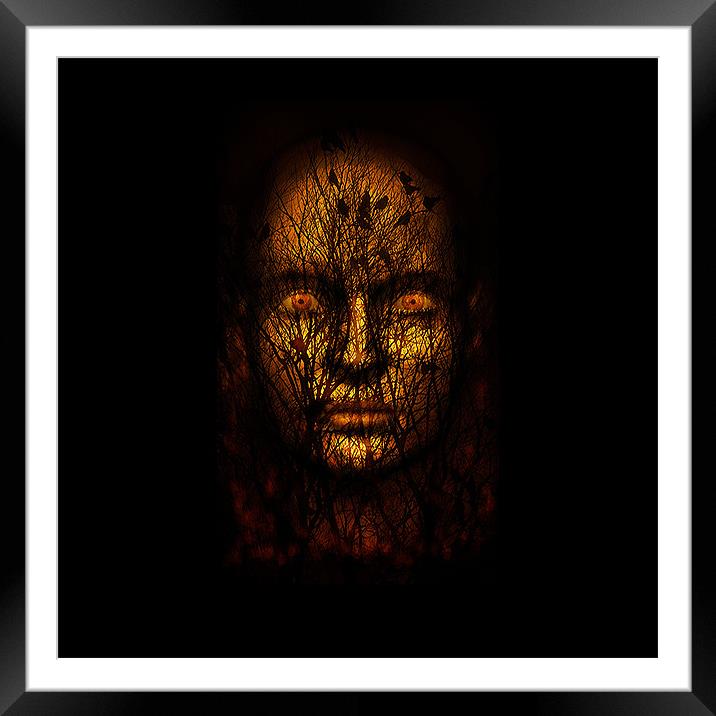 Dark Witch Framed Mounted Print by Debra Kelday
