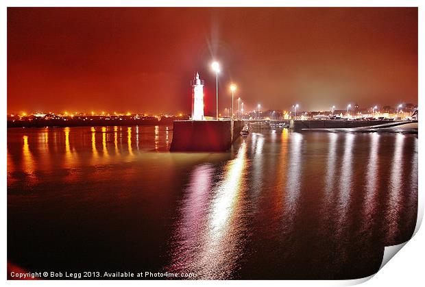 Anstruther Nights Print by Bob Legg