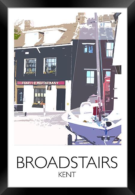 Broadstairs Tartar Frigate and Boat Framed Print by Karen Slade