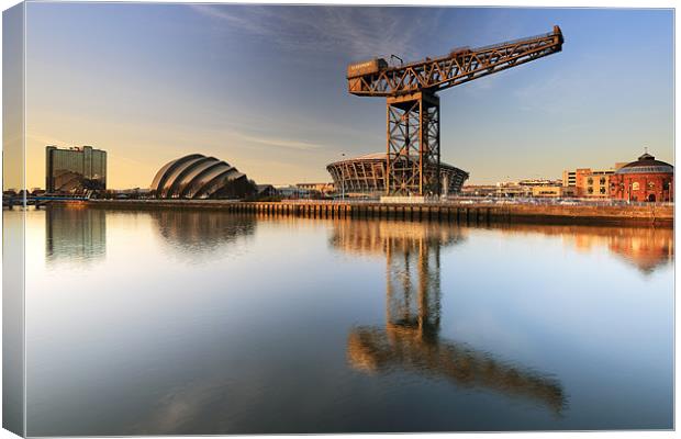 River Clyde Reflections Canvas Print by Grant Glendinning
