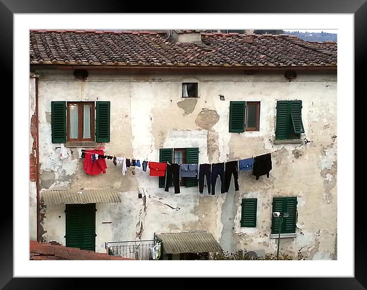 Italian Laundry Framed Mounted Print by graham young