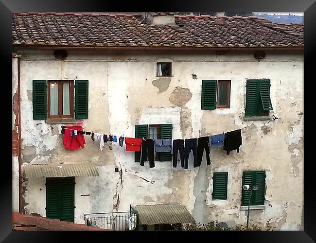 Italian Laundry Framed Print by graham young