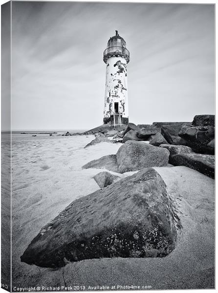 Talacre Lighthouse Canvas Print by Richard Peck