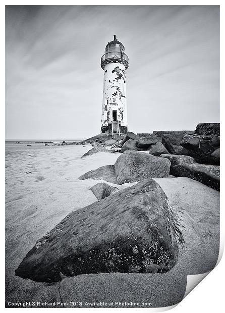 Talacre Lighthouse Print by Richard Peck