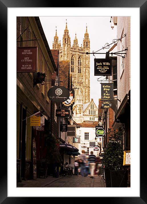 Canterbury Cathedral from Butchery Lane Framed Mounted Print by Karen Slade