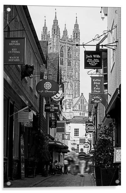 Canterbury Street Scene Acrylic by Karen Slade