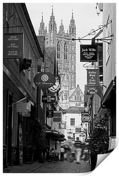 Canterbury Street Scene Print by Karen Slade