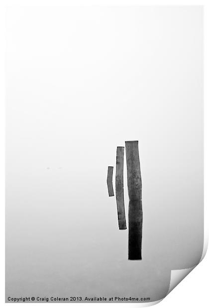pillars in the mist Print by Craig Coleran