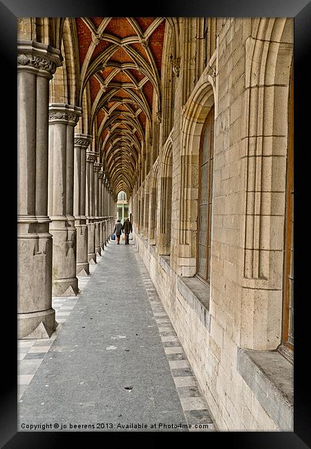 under the arches Framed Print by Jo Beerens
