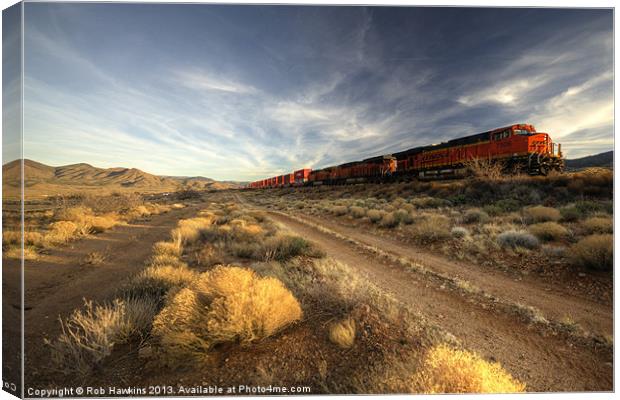 Westbound Freight Canvas Print by Rob Hawkins