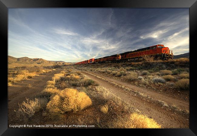 Westbound Freight Framed Print by Rob Hawkins