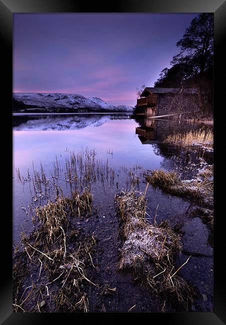 Ullswater Boathouse Framed Print by Dave Hudspeth Landscape Photography