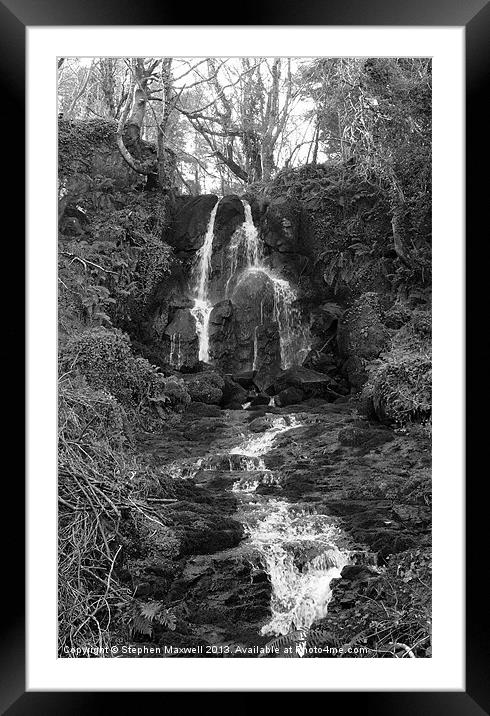 Karn Falls Framed Mounted Print by Stephen Maxwell