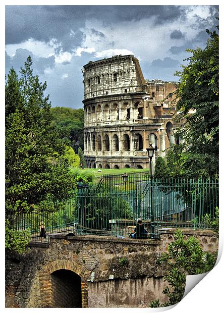 Colosseum Rome Print by Darren Burroughs