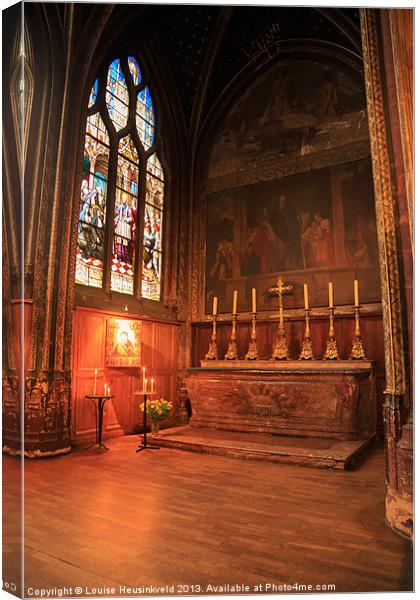 Chapel in St Severin Church, Paris Canvas Print by Louise Heusinkveld