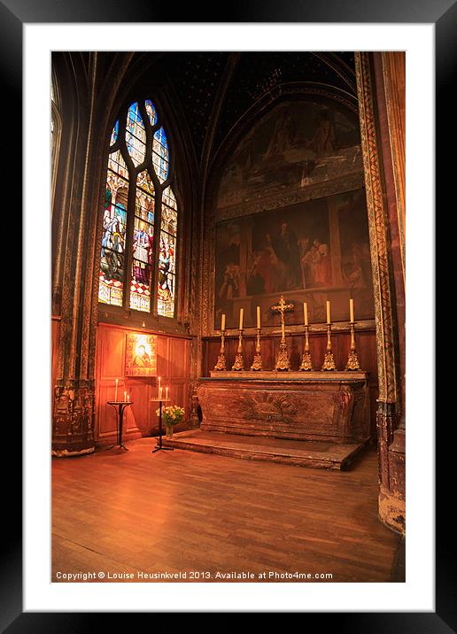 Chapel in St Severin Church, Paris Framed Mounted Print by Louise Heusinkveld