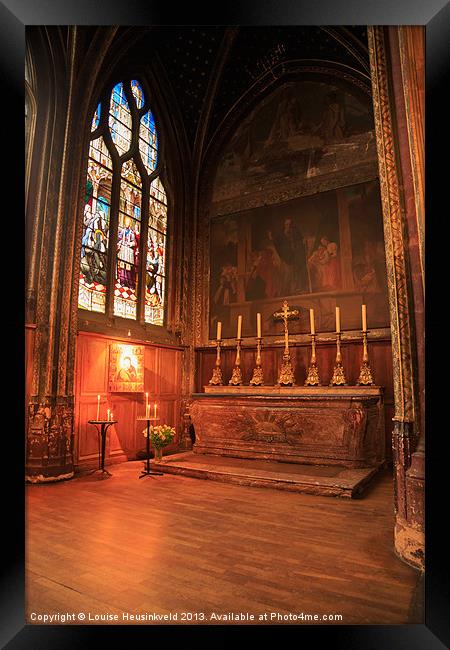 Chapel in St Severin Church, Paris Framed Print by Louise Heusinkveld