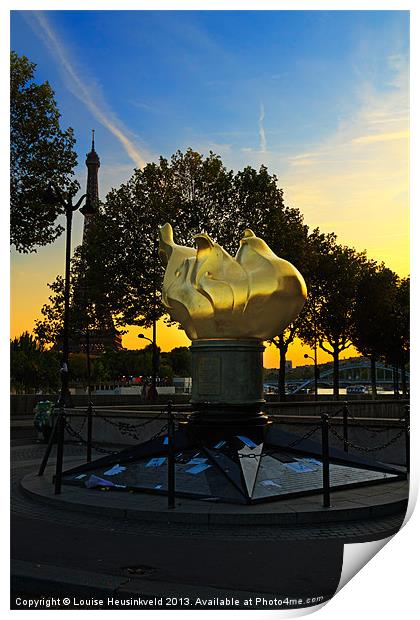 The Flame of Liberty, Flamme de la Liberte Print by Louise Heusinkveld