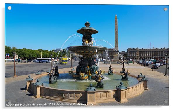 Place de la Concorde, Paris Acrylic by Louise Heusinkveld