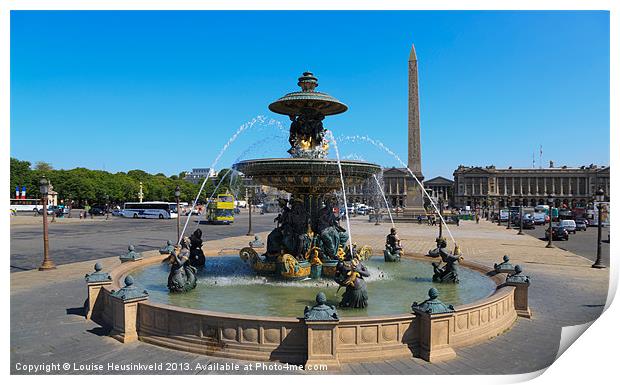 Place de la Concorde, Paris Print by Louise Heusinkveld