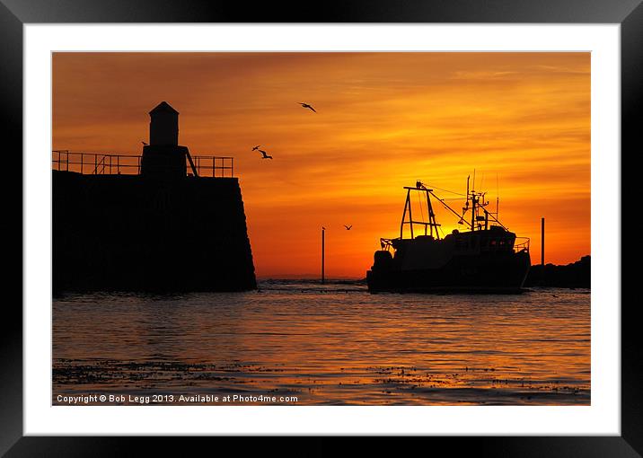 When the boat comes in Framed Mounted Print by Bob Legg