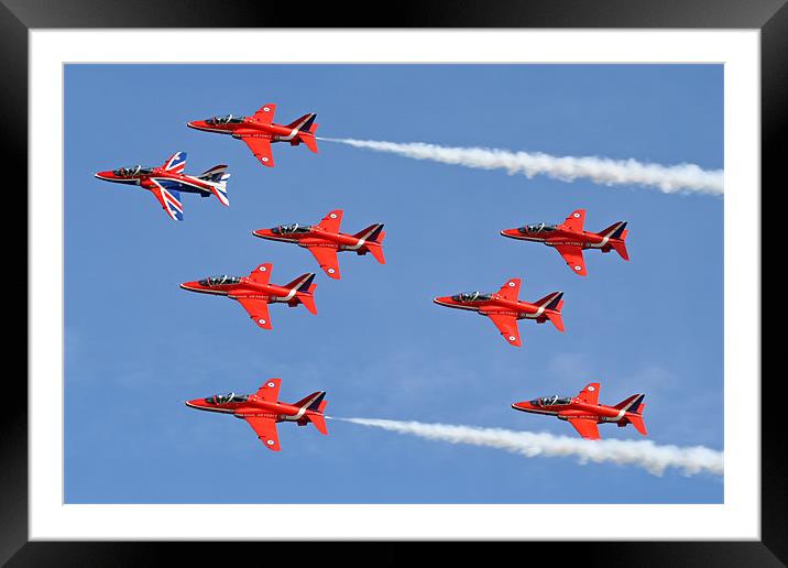 Red Arrows topside Framed Mounted Print by Rachel & Martin Pics
