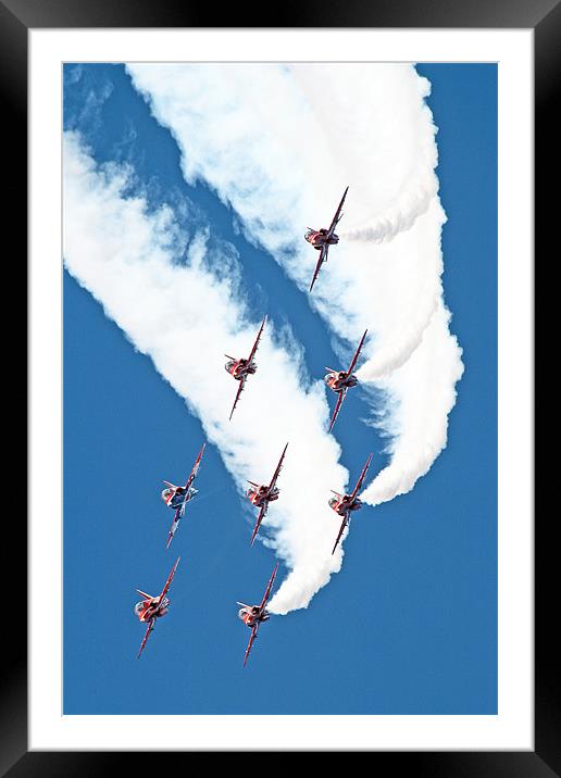 Red arrows diving out of a loop Framed Mounted Print by Rachel & Martin Pics