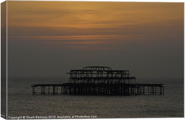 Brighton sunset Canvas Print by Stuart Gennery