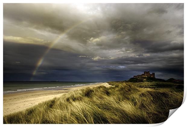 Bambrough Rainbow Print by Dave Hudspeth Landscape Photography