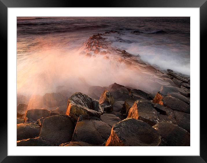 The Giants Causeway Framed Mounted Print by Dave Hudspeth Landscape Photography