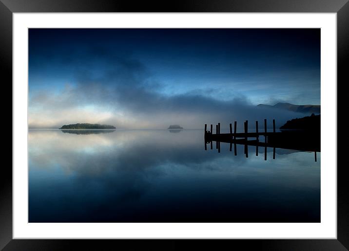 Derwentwater Dawn Framed Mounted Print by Dave Hudspeth Landscape Photography